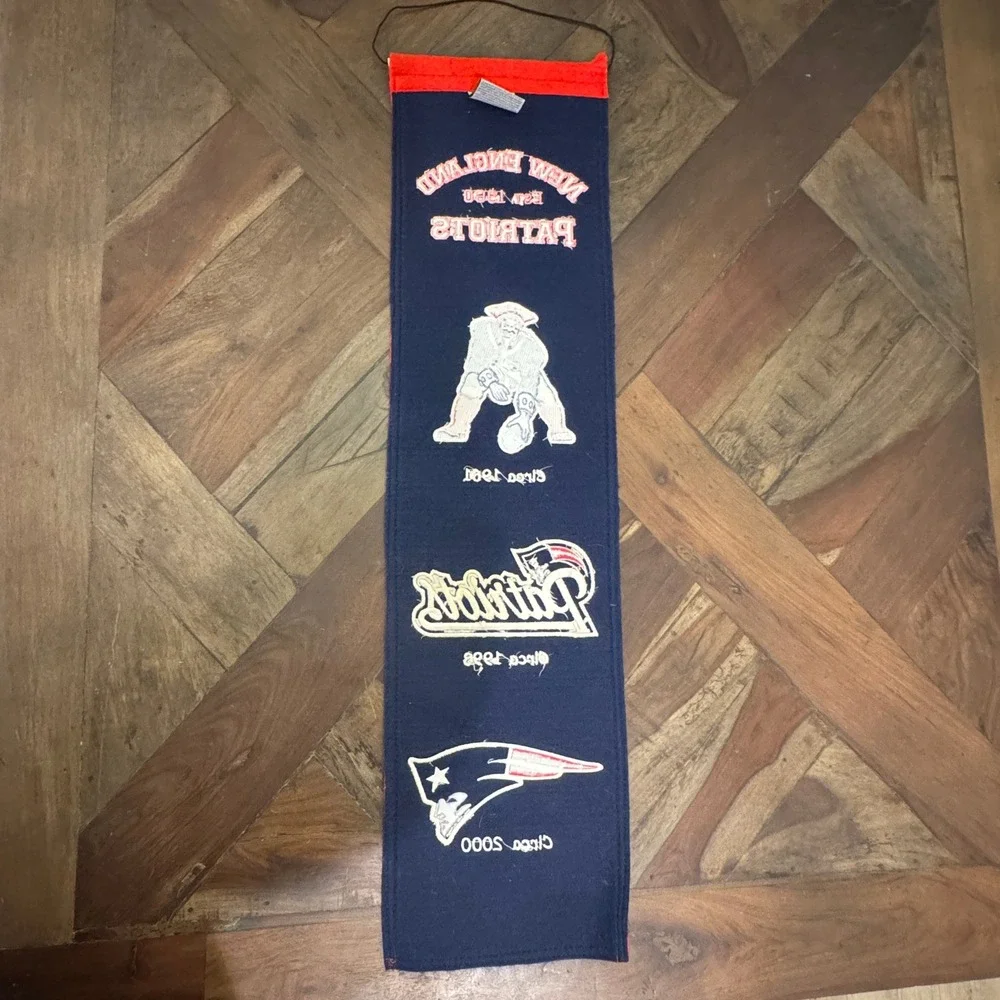 New England‎ Patriots Vintage Pennant Banner Team Logos 1961 1993 2000